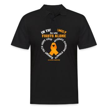 Leukemia Awareness Month Leukemia Survivor - Men's Polo Shirt - black - Front - Kai (181cm)