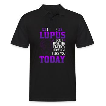 Lupus Bewusstseins Monat - Männer Poloshirt - Schwarz - Vorne - Kai (181cm)