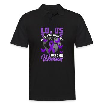 Lupus Bewusstseins Monat - Männer Poloshirt - Schwarz - Vorne - Kai (181cm)