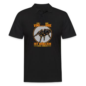 Vogelspinne Tarantel Vogelspinnen Haustier - Männer Poloshirt - Schwarz - Vorne - Kai (181cm)