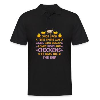 Hund Hühner Farmer Hühner Hunde Liebhaber - Männer Poloshirt - Schwarz - Vorne - Kai (181cm)