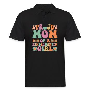 Stolze Mutter eines Kindergartenmädchens! Tochter - Männer Poloshirt - Schwarz - Vorne - Kai (181cm)
