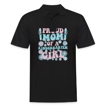 Stolze Mutter eines Kindergartenmädchens! Tochter - Männer Poloshirt - Schwarz - Vorne - Kai (181cm)