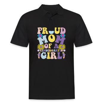 Stolze Mutter eines Kindergartenmädchens! Tochter - Männer Poloshirt - Schwarz - Vorne - Kai (181cm)