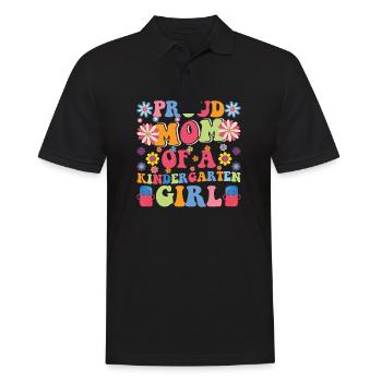Stolze Mutter eines Kindergartenmädchens! Tochter - Männer Poloshirt - Schwarz - Vorne - Kai (181cm)