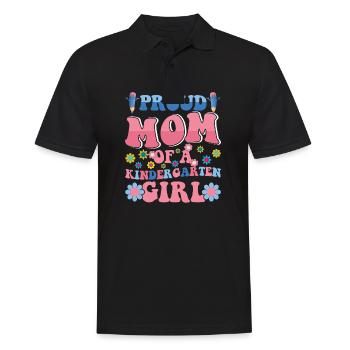 Stolze Mutter eines Kindergartenmädchens! Tochter - Männer Poloshirt - Schwarz - Vorne - Kai (181cm)