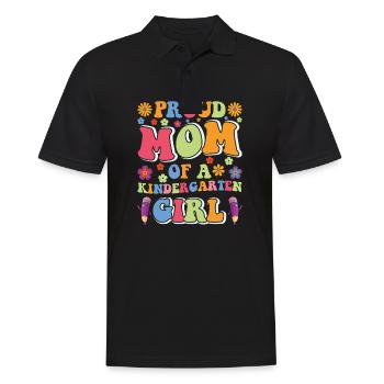 Stolze Mutter eines Kindergartenmädchens! Tochter - Männer Poloshirt - Schwarz - Vorne - Kai (181cm)