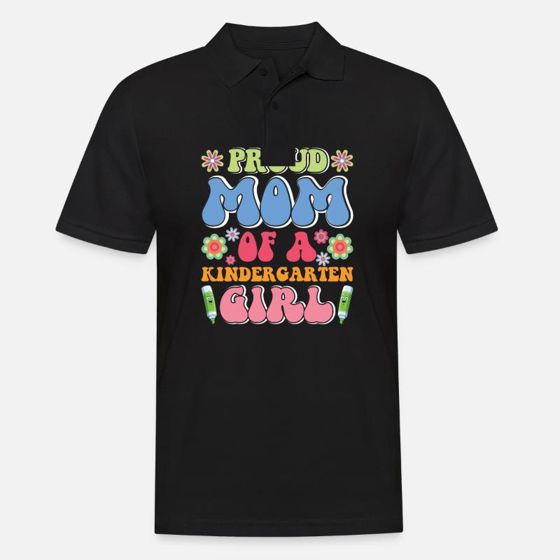 Stolze Mutter eines Kindergartenmädchens! Tochter - Männer Poloshirt - Schwarz