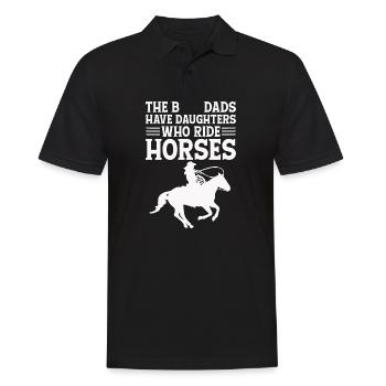 Horse Owner Rider Riding Horse Father - Men's Polo Shirt - black - Front - Kai (181cm)