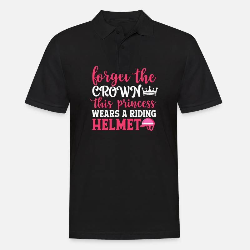 Cavalier d’équitation Princesse - Polo Homme - noir