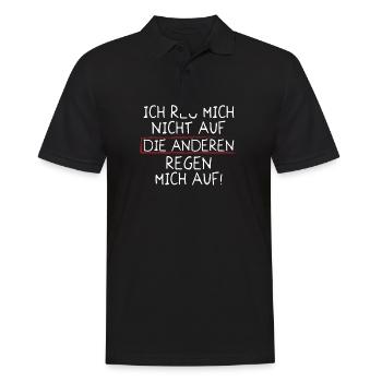Je ne m’énerve pas, les autres m’énervent - Polo Homme - noir - Devant - Kai (181cm)