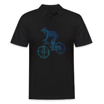 Cyclistes VTT Femmes Hommes VTT Cyclisme - Polo Homme - noir - Devant - Kai (181cm)