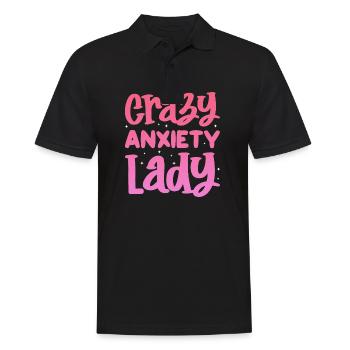 dame d’anxiété folle Design pour une dame folle - Polo Homme - noir - Devant - Kai (181cm)