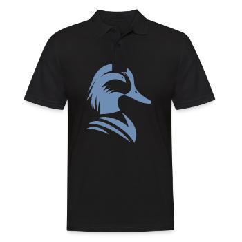 Minimalist Duck Silhouette Portrait - Men's Polo Shirt - black - Front - Kai (181cm)