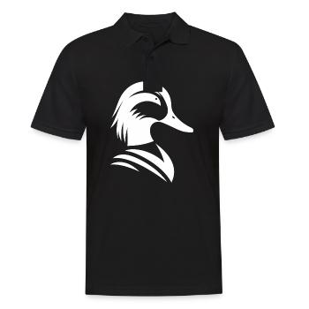 Minimalist Duck Silhouette Portrait - Men's Polo Shirt - black - Front - Kai (181cm)