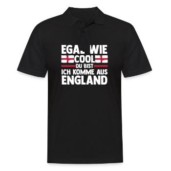 Großbritannien Engländer England - Männer Poloshirt - Schwarz - Vorne - Kai (181cm)