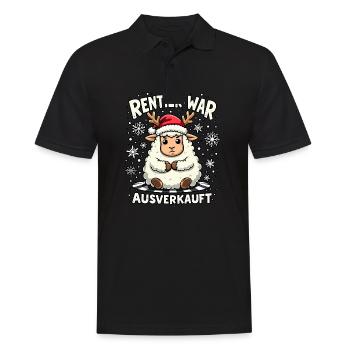Schaf Rentier war ausverkauft - Männer Poloshirt - Schwarz - Vorne - Kai (181cm)
