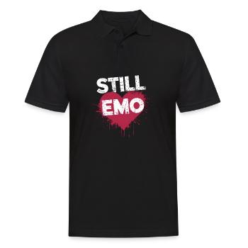 Still Emo! Emo Goth Alternative - Men's Polo Shirt - black - Front - Kai (181cm)
