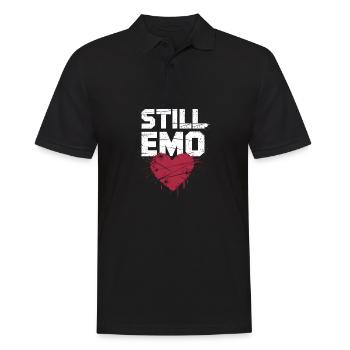 Toujours Emo ! Emo Goth Alternative - Polo Homme - noir - Devant - Kai (181cm)
