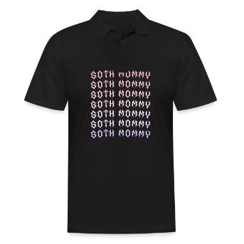 Maman gothique ! Esthétique gothique Croix Y2K - Polo Homme - noir - Devant - Kai (181cm)