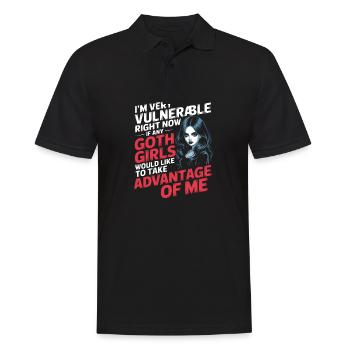 Goth Girl Sarcastic Goth Mommy Quote - Men's Polo Shirt - black - Front - Kai (181cm)