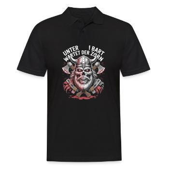 Vieil homme maléfique Viking sous la colère de la barbe - Polo Homme - noir - Devant - Kai (181cm)