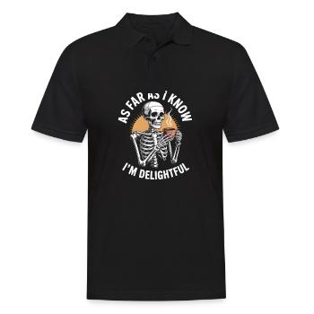 Pour autant que je sache, je suis ravi ! Sarcasme - Polo Homme - noir - Devant - Kai (181cm)