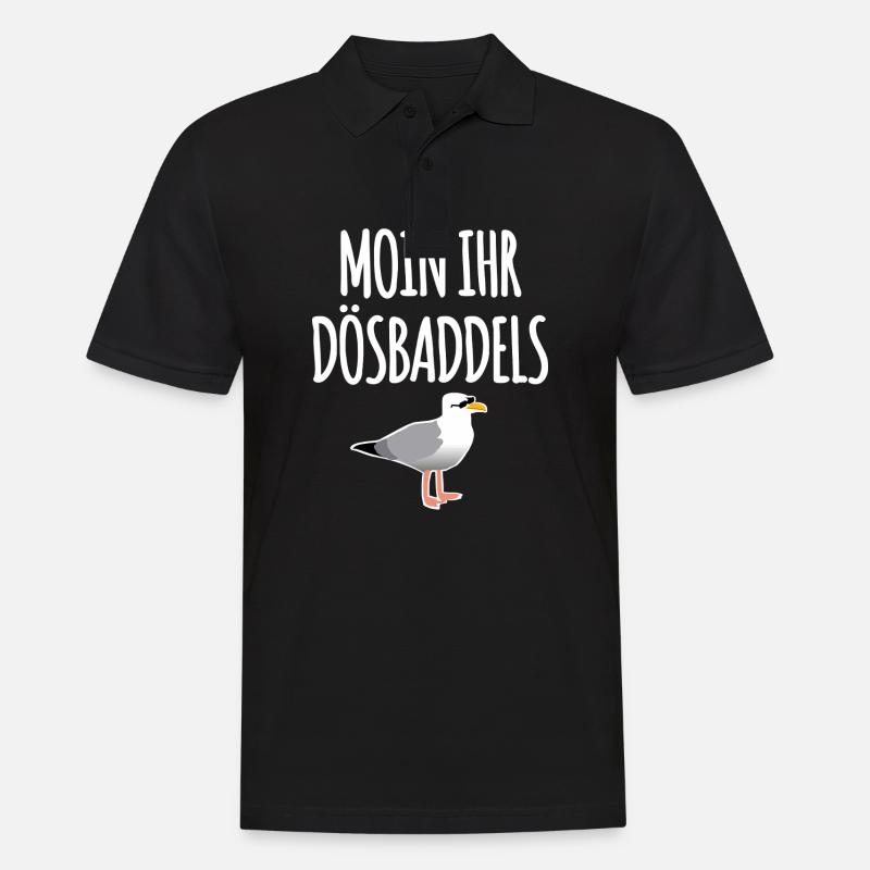 Moin Ihr Dösbaddels - Männer Poloshirt - Schwarz