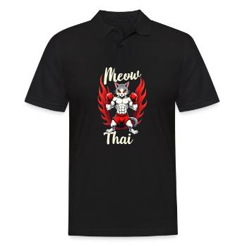 Drôle Muay Thai Boxe Muay Thai - Polo Homme - noir - Devant - Kai (181cm)