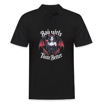 Les mauvaises filles ont meilleur goût ! Gothique Gothique Emo Baddie - Polo Homme - noir - Devant - Kai (181cm)