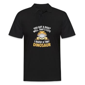 Bartagame Reptilien Liebhaber Echse Haustier - Männer Poloshirt - Schwarz - Vorne - Kai (181cm)