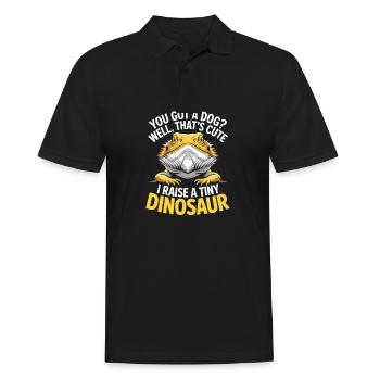 Bartagame Reptilien Liebhaber Echse Haustier - Männer Poloshirt - Schwarz - Vorne - Kai (181cm)