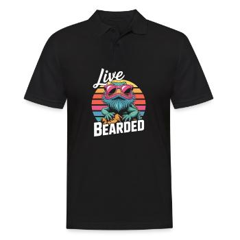 Vivez Barbu ! Terraristiques de reptiles dragon barbu - Polo Homme - noir - Devant - Kai (181cm)