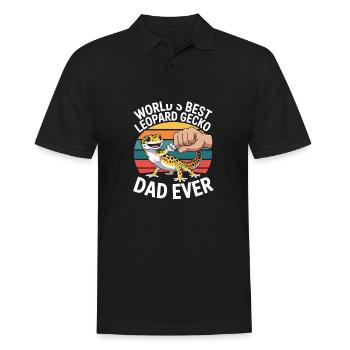 Leopard Gecko Leopard Gecko Reptile Terraristics - Men's Polo Shirt - black - Front - Kai (181cm)