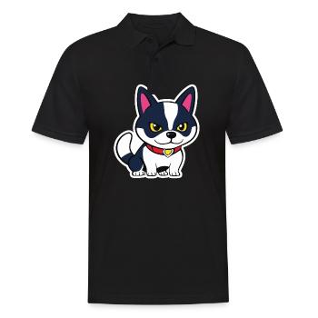 Little Dog Outlined - Men's Polo Shirt - black - Front - Kai (181cm)