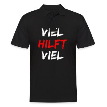 A lot helps a lot - Men's Polo Shirt - black - Front - Kai (181cm)