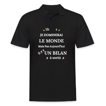 Buchhalter Buchhaltung - Männer Poloshirt - Schwarz - Vorne - Kai (181cm)