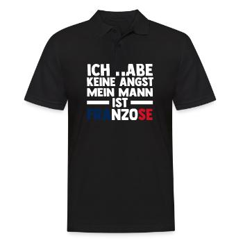 Franzosen Französisch Frankreich - Männer Poloshirt - Schwarz - Vorne - Kai (181cm)