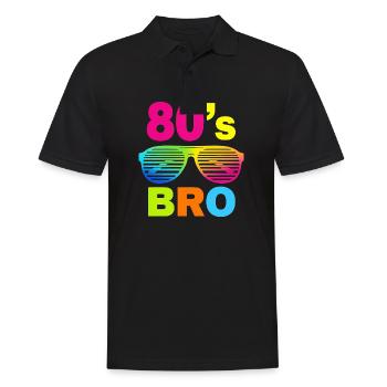 This is My 1980s Bro Eighties - Men's Polo Shirt - black - Front - Kai (181cm)