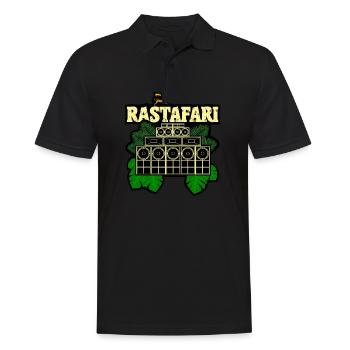 Système audio rastafari - Polo Homme - noir - Devant - Kai (181cm)