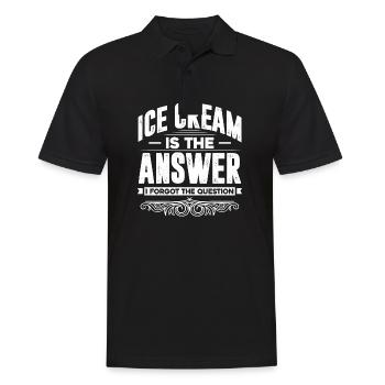 Ice Cream Is Always The Answer Frozen Yogurt Ice - Männer Poloshirt - Schwarz - Vorne - Kai (181cm)