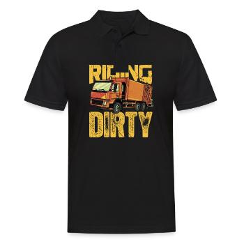 Trash Recycling Garbage Truck Driver - Funny - Männer Poloshirt - Schwarz - Vorne - Kai (181cm)