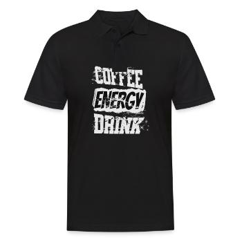 Coffee lover grunge design - Men's Polo Shirt - black - Front - Kai (181cm)
