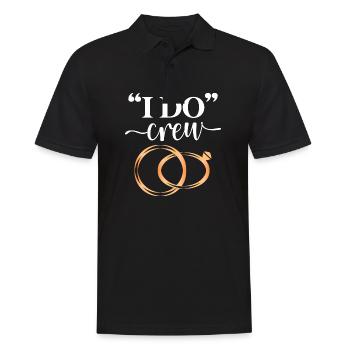 I do crew | Bride Bachelorette Party Bridal Shower - Männer Poloshirt - Schwarz - Vorne - Kai (181cm)