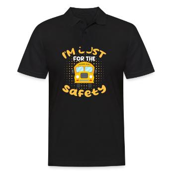 Je suis juste pour la sécurité bus scolaire montior - Polo Homme - noir - Devant - Kai (181cm)