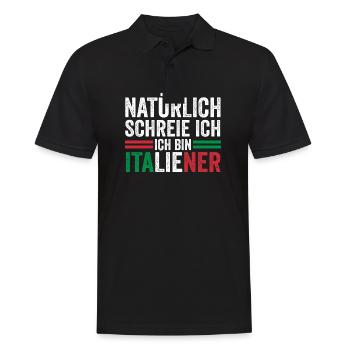 Italie Vaffanculo italien - Polo Homme - noir - Devant - Kai (181cm)