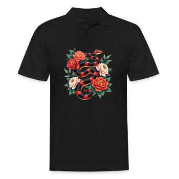 Happy Lunar New Year 2025 Year of The Snake - Men's Polo Shirt - black - Front - Kai (181cm)