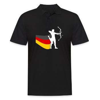 Archer Allemagne Drapeau Tir à l’arc - Polo Homme - noir - Devant - Kai (181cm)