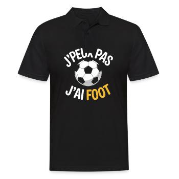 je peux pas j'ai foot - Polo Homme - noir - Devant - Kai (181cm)