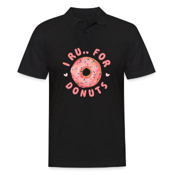 I run for Donuts Design for a donut or jokes lover - Men's Polo Shirt - black - Front - Kai (181cm)
